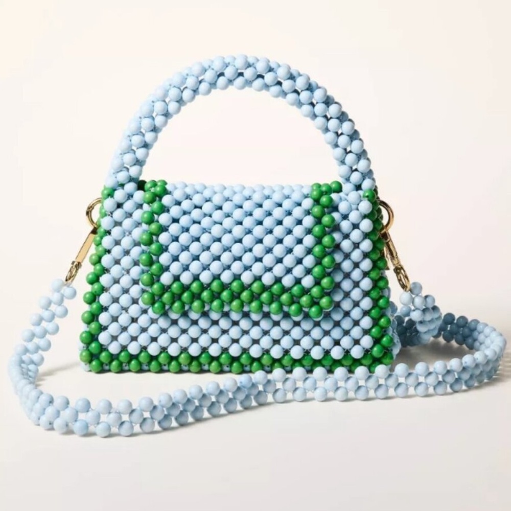 Kate Spade x Target Colorblock Blue/Green Beaded Crossbody Bag